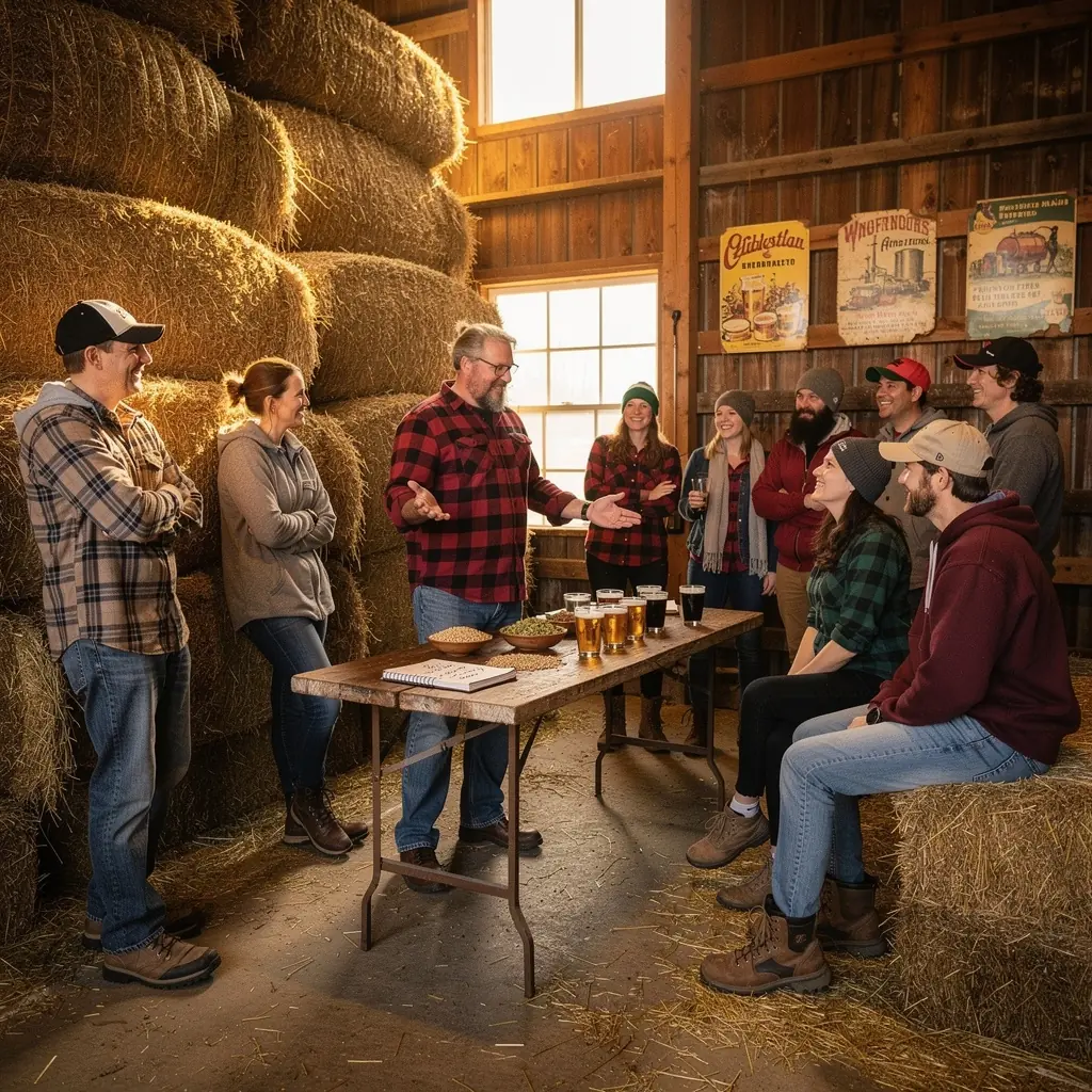 Дегустация крафтовых напитков в уютном tasting room.