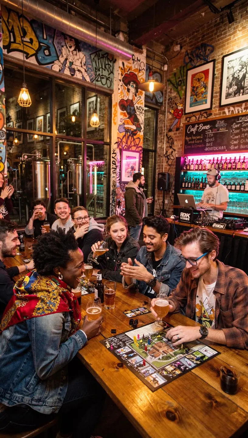 Посетители изучают местную пивную культуру на экскурсии.